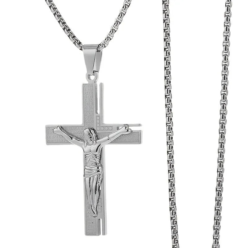 Collier & Pendentif Crucifix Homme Jésus Croix