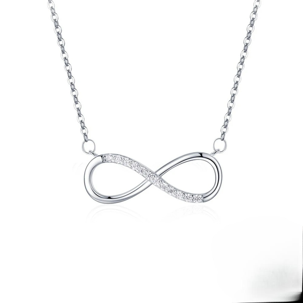 Collier Pendentif de Charme avec Zircon Infini