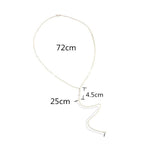 Naszyjnik z zawieszką na plecy dla kobiet