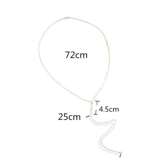 Naszyjnik z zawieszką na plecy dla kobiet