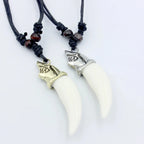 Naszyjnik z zawieszką zęba rekina złoty