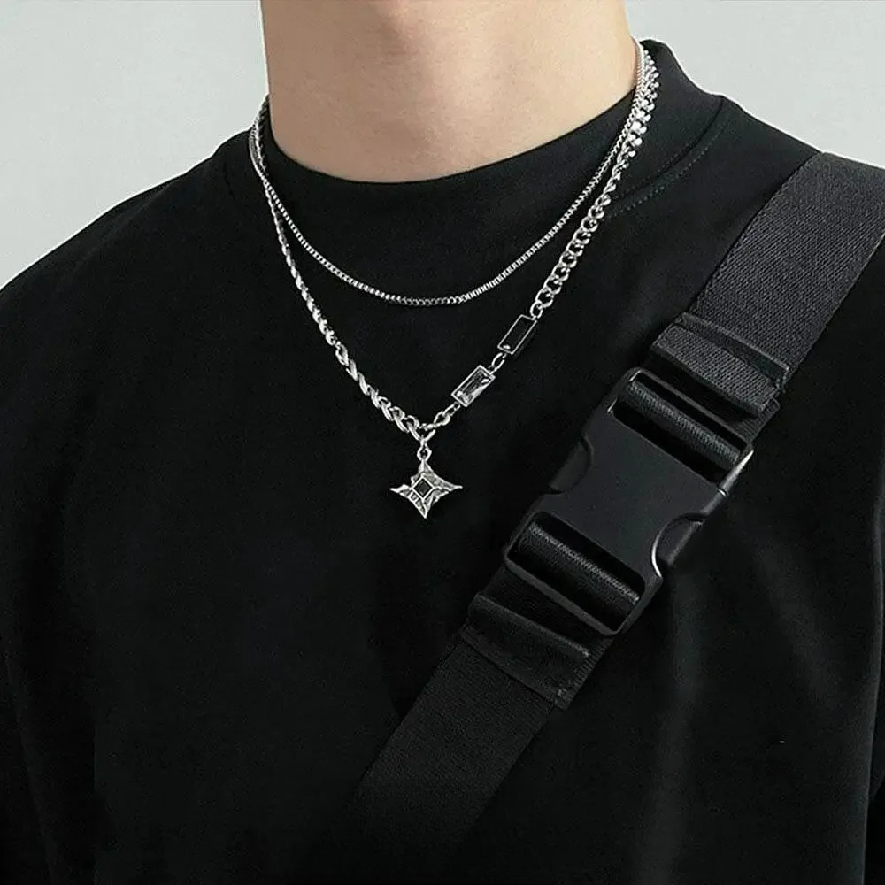 Naszyjnik z zawieszką gwiazdy z kamieniem cyrkonowym