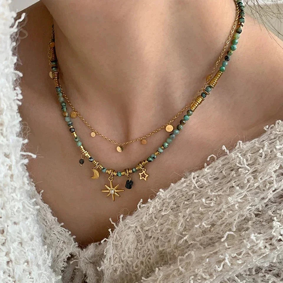 Naszyjnik z zawieszką w kształcie gwiazdy w stylu boho