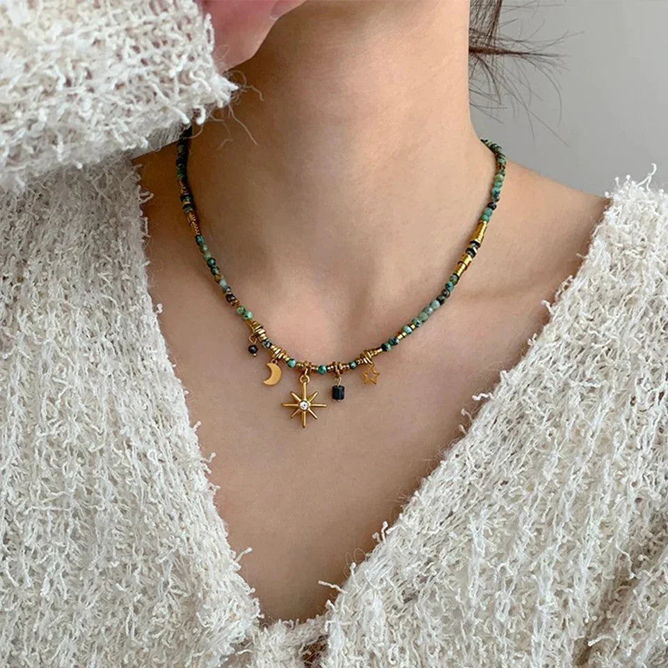 Collier Pendentif Etoile Style Bohémien