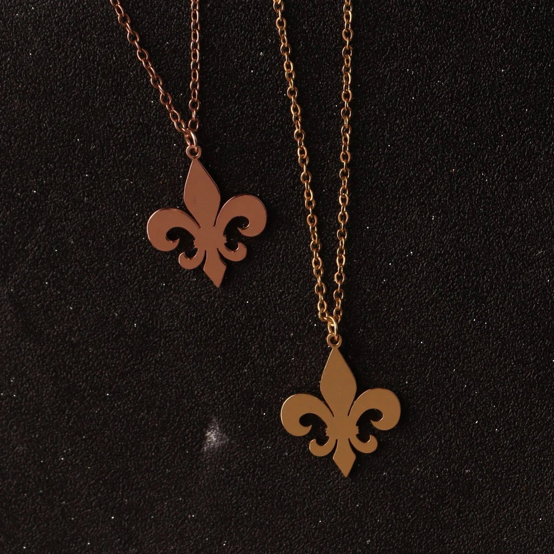 Collier & Pendentif Fleur de Lys or