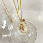 Naszyjnik z zawieszką Kwiat Znak Zodiaku