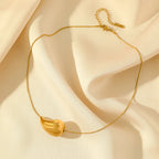 Naszyjnik z zawieszką w kształcie kropli wody złoty styl 2