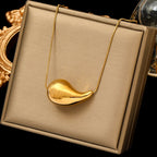 Naszyjnik z zawieszką w kształcie kropli wody złoty styl 2
