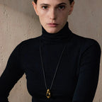 Naszyjnik z zawieszką w kształcie kropli wody w stylu boho złoty