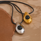 Naszyjnik z zawieszką w kształcie kropli wody w stylu boho złoty