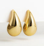 Naszyjnik z dużą kroplą wody, złoty