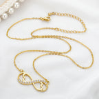 Naszyjnik z zawieszką Nieskończone Serce i Cyrkonia złoto