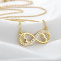 Naszyjnik z zawieszką Nieskończone Serce i Cyrkonia złoto