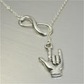 Naszyjnik z zawieszką Nieskończoność i Ręka