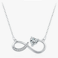 Naszyjnik z zawieszką Nieskończoność i Lwem z cyrkoniami