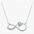 Naszyjnik z zawieszką Nieskończoność i Lwem z cyrkoniami