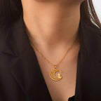 Naszyjnik z zawieszką Księżyc Kota