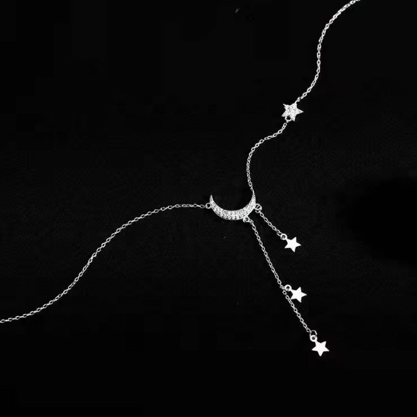 Collier Pendentif Lune Etoile Astres Femme