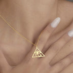 Naszyjnik i zawieszka Oko Horusa Egipskie Oudjat dla kobiet ze złota