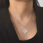 Naszyjnik z zawieszką Om Buddyzm srebrny