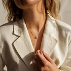 Naszyjnik z zawieszką z kamieniem urodzinowym i znakiem zodiaku, srebro i złoto 