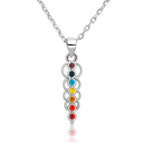 Naszyjnik z zawieszką Kamienie 7 Czakr dla kobiet
