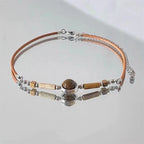 Naszyjnik z zawieszką obroża z oczkiem tygrysim