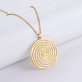 Naszyjnik i zawieszka Spirala geometryczna złoto