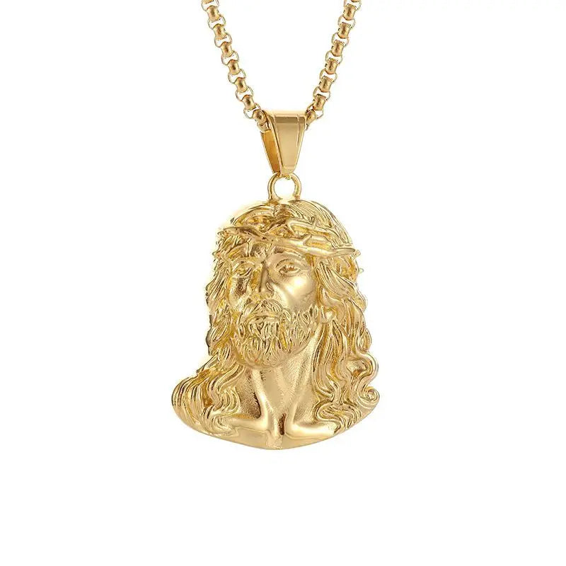 Collier Pendentif Tête de Jésus Christ