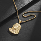 Naszyjnik z wisiorkiem w kształcie głowy Jezusa Chrystusa 