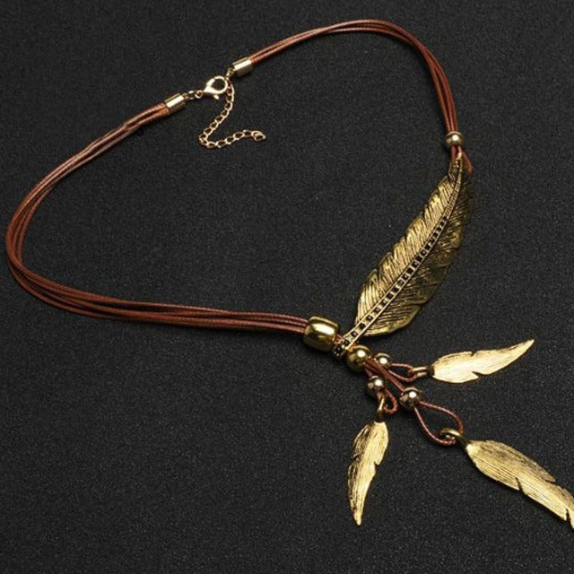 Collier Plume Femme
