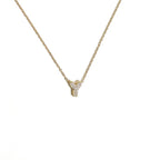 Damski naszyjnik choker z minimalistyczną zawieszką z inicjałem y