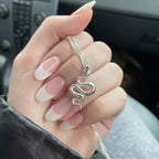 Naszyjnik z wisiorkiem w kształcie węża ze srebra