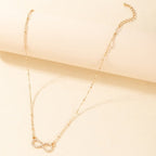 Naszyjnik z symbolem nieskończoności, zawieszka dla kobiet, złoto