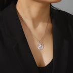 Naszyjnik z zawieszką w kształcie głowy orła, srebrny