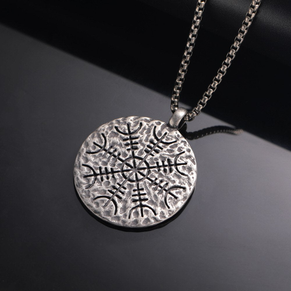 Collier Vegvisir Pendentif Celtique Viking Homme Femme Nordique