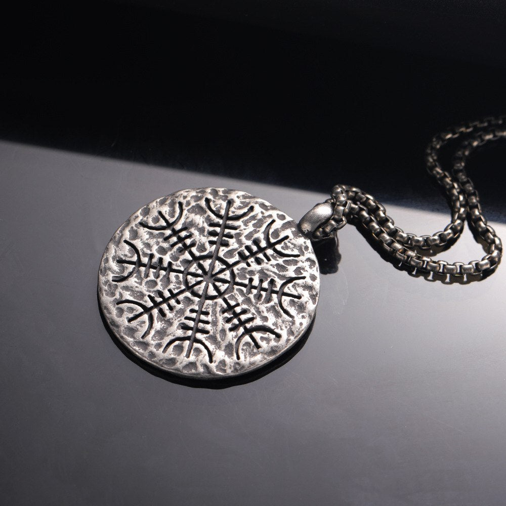 Collier Vegvisir Pendentif Celtique Viking Homme Femme Nordique