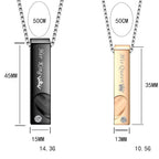 Naszyjniki dla par z zawieszką w kształcie listewki i serca