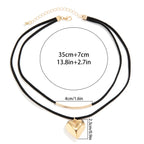 Podwójny naszyjnik z zawieszką w kształcie serca