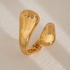 Duża bransoletka typu gourmette kropla wody złota