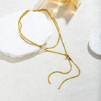 Długi naszyjnik z dekoltem dla kobiet 