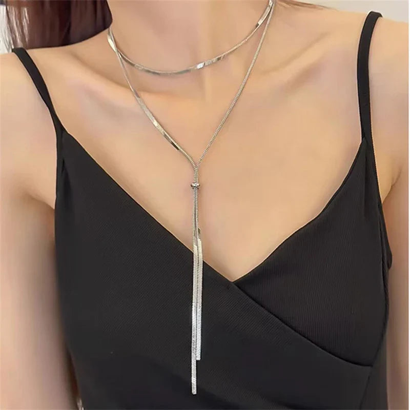 Long Collier De Décolleté Femme