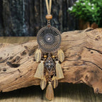 Naszyjnik z zawieszką w stylu etnicznym z frędzlami styl 1