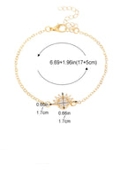 Zestaw 2 bransoletek Księżyc lub Słońce z cyrkonią dla par