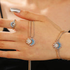 Zestaw 2 bransoletek Księżyc lub Słońce z cyrkonią dla par