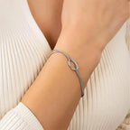 Zestaw 2 romantycznych bransoletek z węzłami dla pary przyjaciół lub duetu