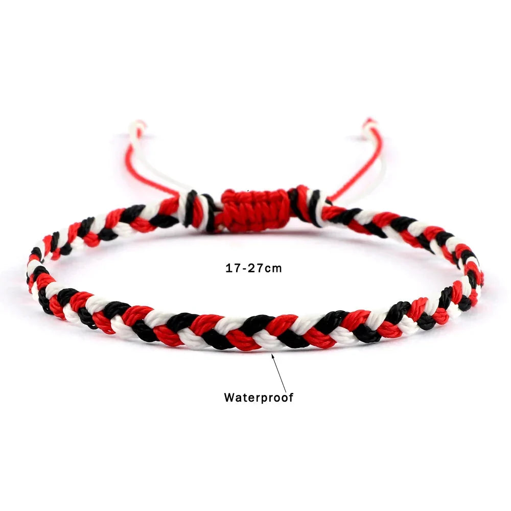 Zestaw 3 wodoodpornych plecionych bransoletek brazylijskich