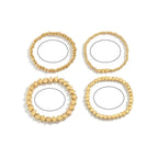 Zestaw 4 bransoletek z gwiazdkami w kolorze złotym