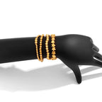 Zestaw 4 bransoletek z gwiazdkami w kolorze złotym