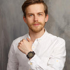 Zegarek Viking Męski Drewniany czarny